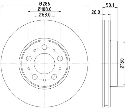 Disco de freno HELLA 8DD 355 107-051 HELLA 8DD 355 107-051 Artesanal